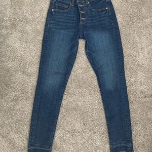 Loft Denim 26 front button skinny